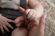 Tiny little newborn hands