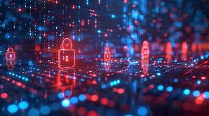 Poster - Develop a conceptual depiction of the defensive strategies utilized to safeguard information within a digital realm.