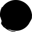 Circle ink brush stroke, round shape