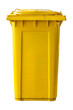 Yellow Garbage Bin Isolated on Transparent