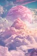Cosmic Confection:A Dreamlike of Marshmallow Skies and Sugary Secrets