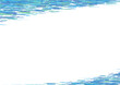 青系の線の飾りのある白い背景-横型