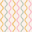 Seamless Vector Colorful Circus Pattern Wiggly Wavy Modern Simple Geometric Pattern Wallpaper Cute Girly Stripe Vertical