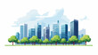 City urban view icon vector illustration graphic 2d