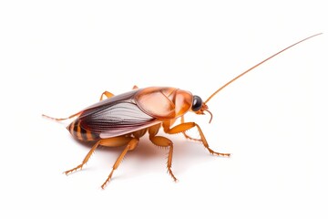 cockroach isolated on solid white background