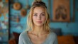 © VGV - Portrait of a Young Blonde Woman with Blue Eyes