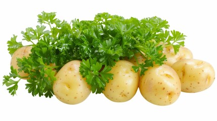 Wall Mural - Potatoes with parsley on top