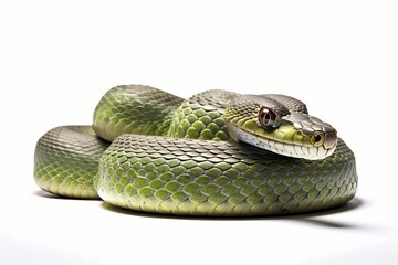 Wall Mural - snake isolated on solid white background
