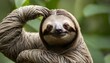 A-Sloth-With-Its-Fur-Covered-In-Dirt-A-Result-Of- 2