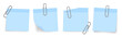 blue rectangular display post its clips