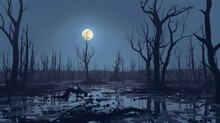 Animation Depicting The Zombification Of Ecosystems, Once Teeming With Life, Now Dark Shadows Of Their Former Selves,