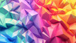 Brightly colored low poly template with vibrant triangles and hexagons for lively banners,