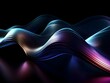Fluid Rhythmic Waves of Sound Vibrant Futuristic Digital Art Abstract Visualization Background