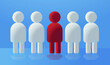 people icons group person symbols for infographic human figures set think different leadership concept
