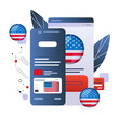 election day concept online voting application on smartphone screen