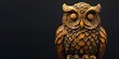 Exquisite Wooden Owl Sculpture with Intricate Details and Proud Posture Handmade AI Image