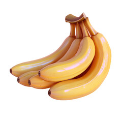 Wall Mural - Bunch of bananas on Transparent Background