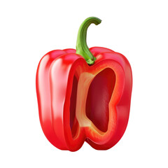 Wall Mural - A red pepper with a green stem