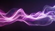 Purple background with neon waves moving abstractly 