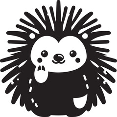 Porcupine  Silhouette Design 