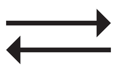 Poster - Black arrows vector, Long arrows icon set. Right direction and left direction arrow icon, Vector set of trendy long in flat style. 