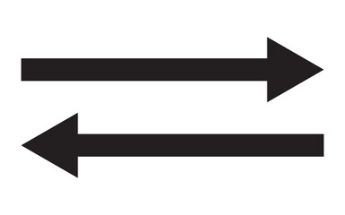 Poster - Black arrows vector, Long arrows icon set. Right direction and left direction arrow icon, Vector set of trendy long in flat style. 
