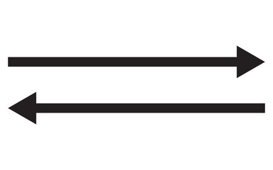 Poster - Black arrows vector, Long arrows icon set. Right direction and left direction arrow icon, Vector set of trendy long in flat style. 