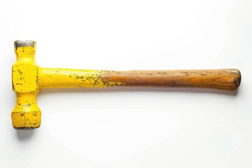Poster - A wooden handle hammer on a white background. Suitable for construction and DIY projects