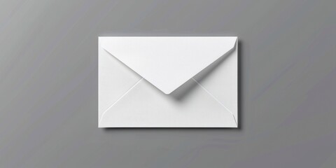 Poster - A white envelope against a gray background. Suitable for various business and communication concepts