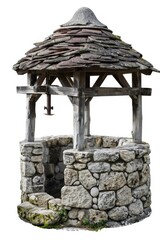 Poster - Well with a unique stone roof, suitable for various projects