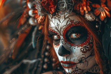 Aufkleber - Close up of a person in costume, suitable for various themed events