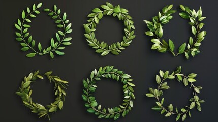 Poster - A collection of four different types of leaves. Ideal for educational materials or nature-themed designs