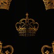 Elegant gold crown against a dark backdrop. Ideal for royal and luxury themed designs