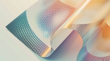 Poster - Close up of a sheet of foil on a table, suitable for kitchen or cooking concepts
