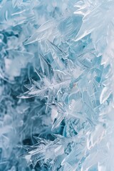 Sticker - Detailed view of ice crystals, suitable for winter themes