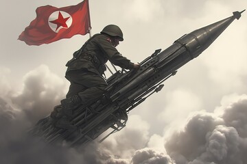 Wall Mural - North Korean soldier