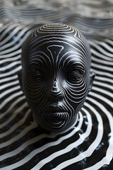 Poster - Mesmerizing Optical Illusion of the Obscure Psyche s Enigmatic Depths