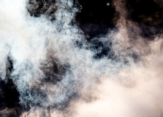 Poster - Smoke isolated on black background