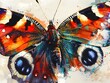 Close up painted butterfly