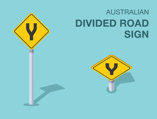 Traffic regulation rules. Isolated Australian 