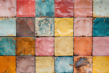 Poster - Colorful ceramic tiles background. Created with Generative AI technology.