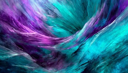 Wall Mural - abstract turquoise blue and purple illustration for decoration on fantasy and fashion concept