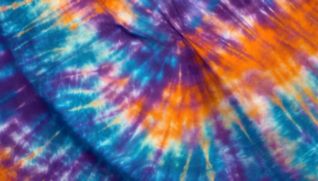 abstract tie dye multicolor fabric cloth boho pattern texture for background or groovy wedding card 