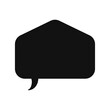 © Ray Havertz - Speech bubble glyph vector icon PNG. Thought bubble like envelope shape