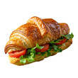 Croissant sandwich with lettuce and tomato