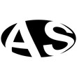 Oval logo double letter A S two letters as sa