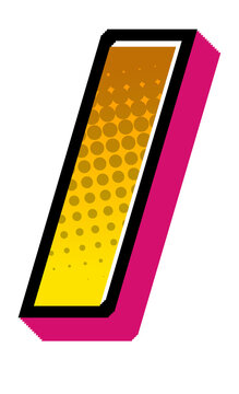 Comic Halftone Alphabet Letter and Number
