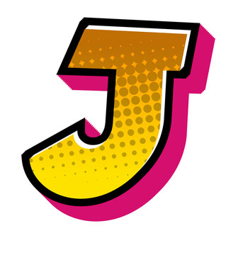 Comic Halftone Alphabet Letter and Number