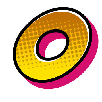 Comic Halftone Alphabet Letter and Number