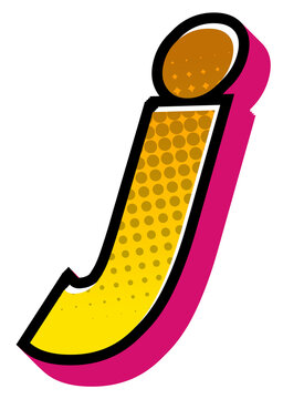 Comic Halftone Alphabet Letter and Number